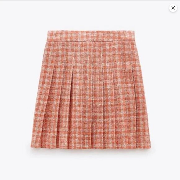 ZARA Box Pleated Structured High Waist Skirt Size S, M NEW WITH TAG! - Picture 6 of 7